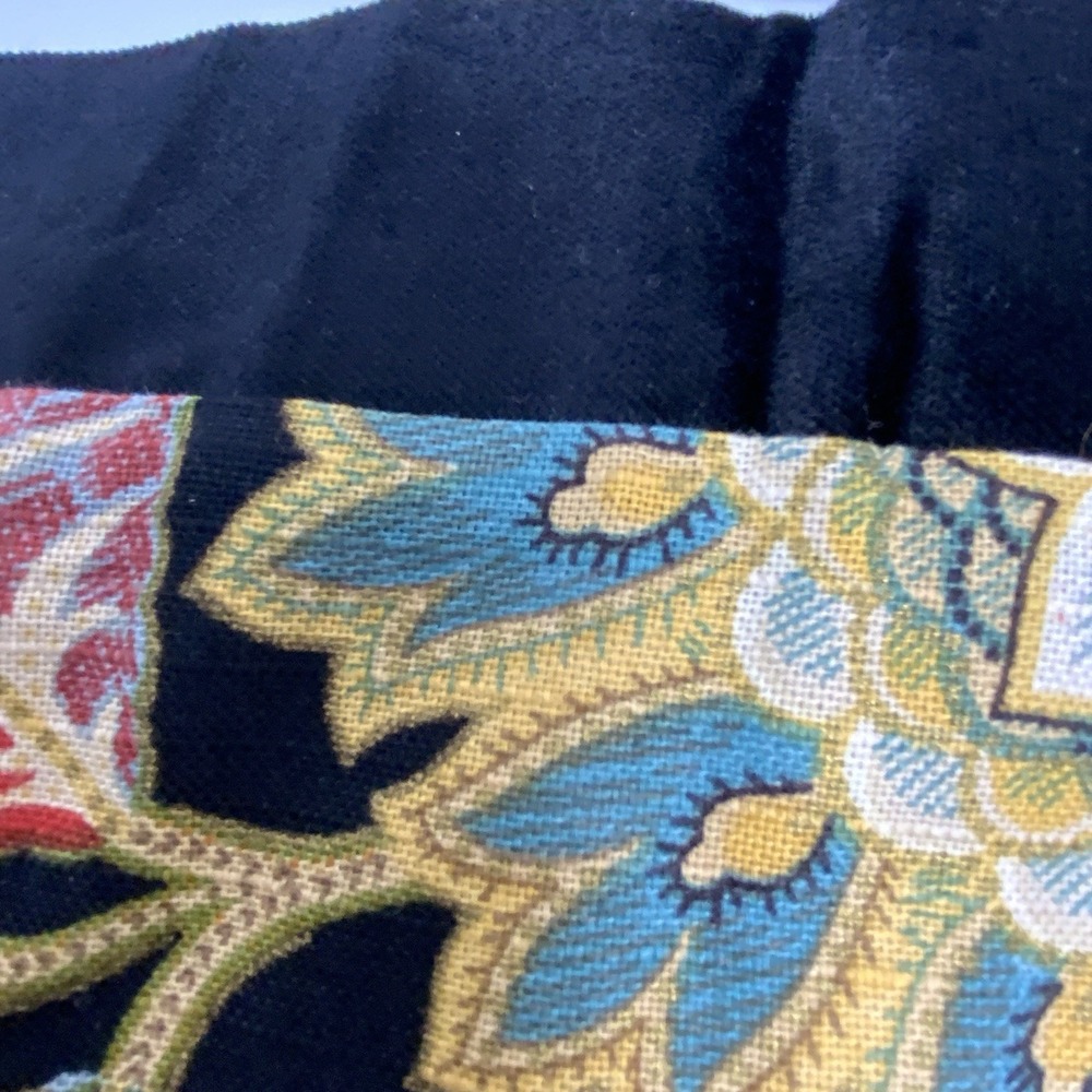 Biltmore Belk Floral Paisley Window Valances Set of 2 Black Multi‎ Cotton Blend - Picture 6 of 14